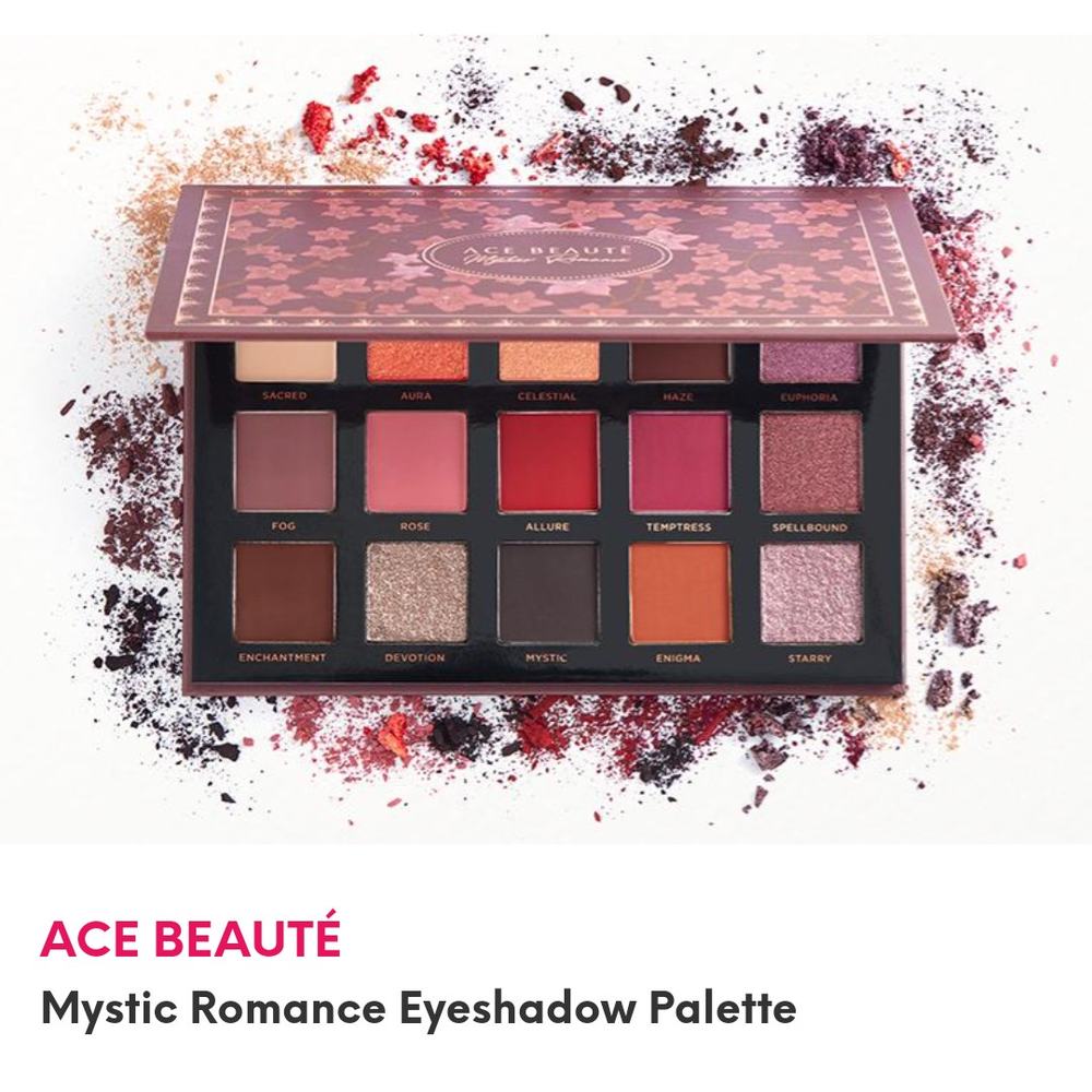 Ace Beaute Mystic Romance Eyeshadow Palette Bold Colors NWT